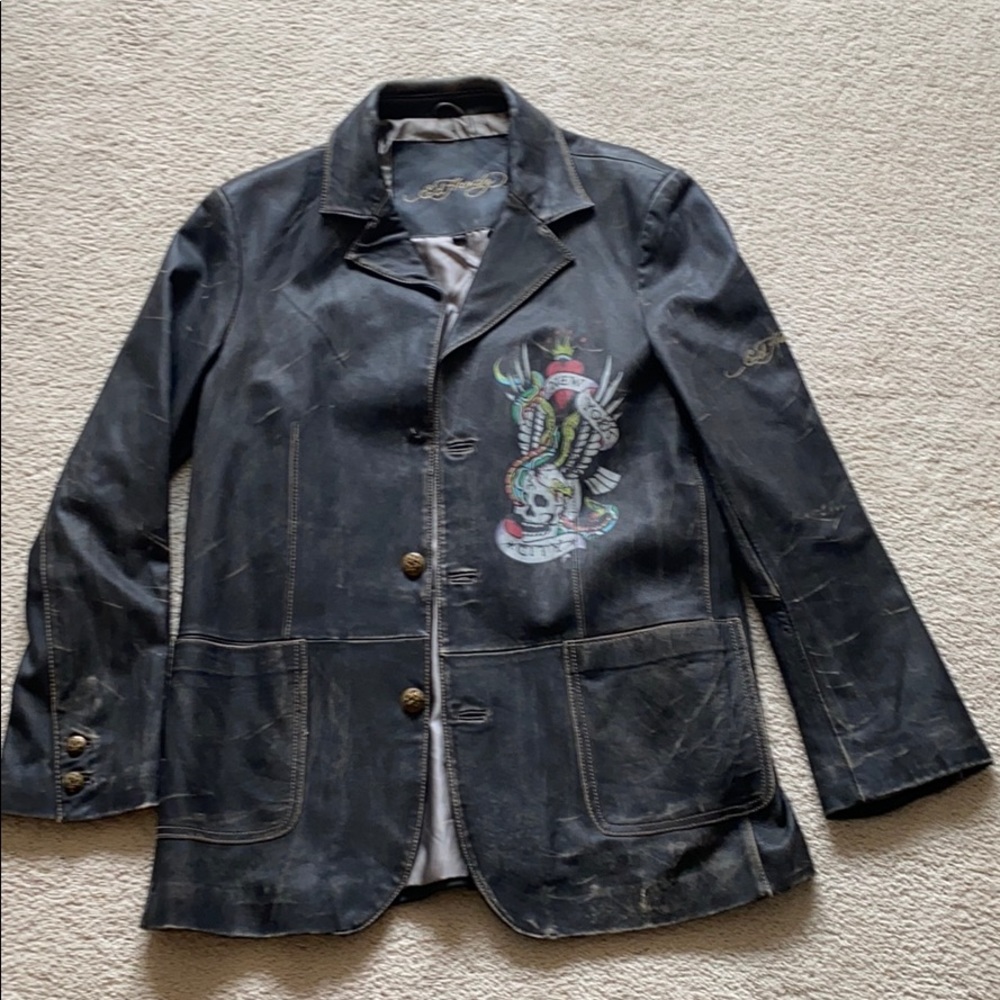 ED Hardy leather jacket